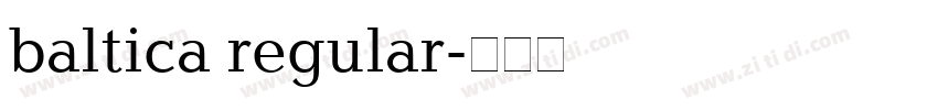 baltica regular字体转换
